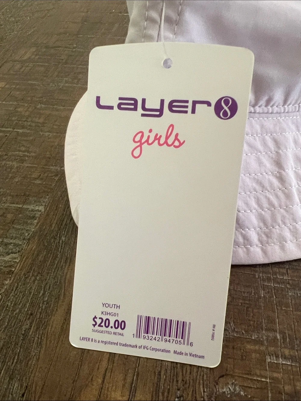 Layer 8 Pale Pink Sun Bucket Hat New